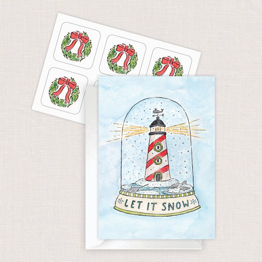 Let It Snow Mini Note Cards, Set of 6 | 2.5 x 3.5" 