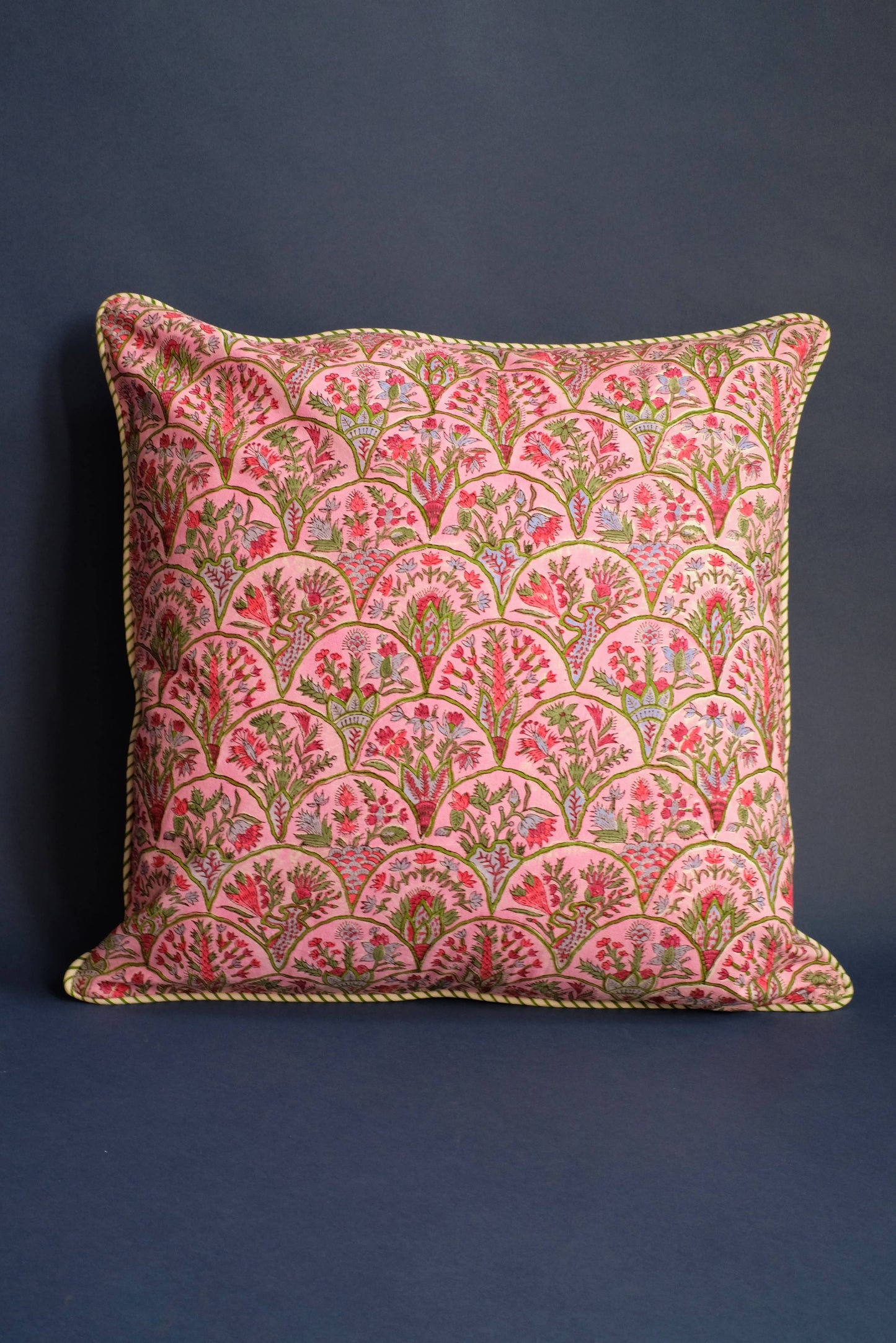 Pink Arch Blockprint Pillow 20x20