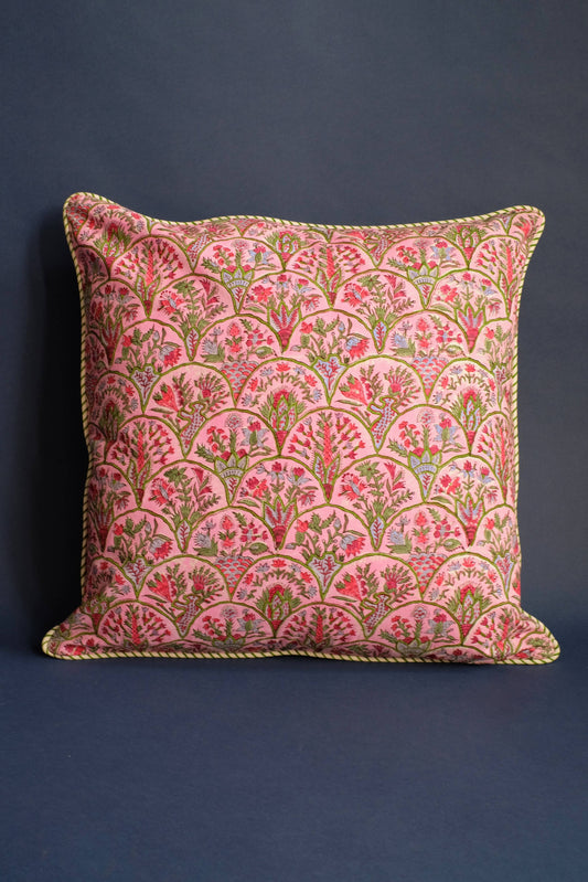 Pink Arch Blockprint Pillow 20x20