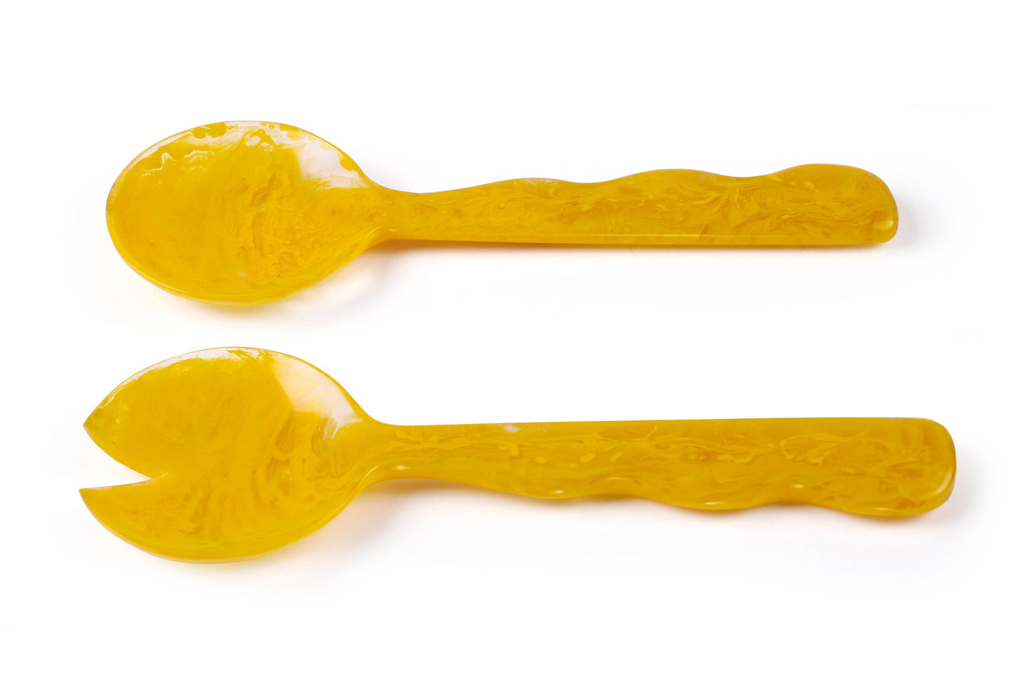 Resin Salad Server- Mustard (Set of 2)