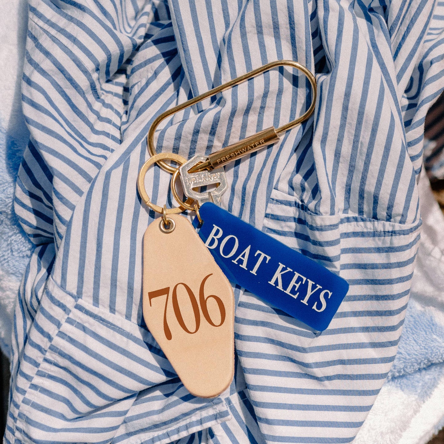 Boat Keys Keychain - Orange