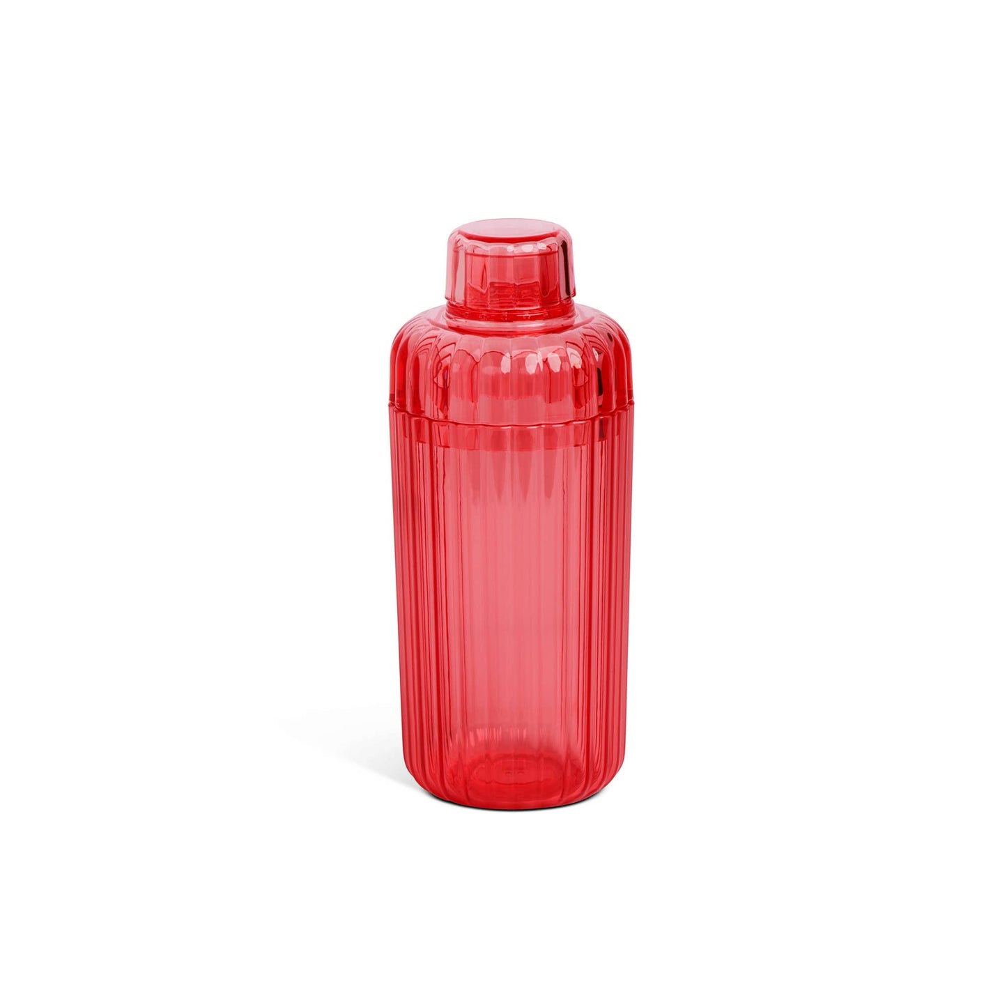 Plastic 20oz Ribbed Shaker - Raspberry