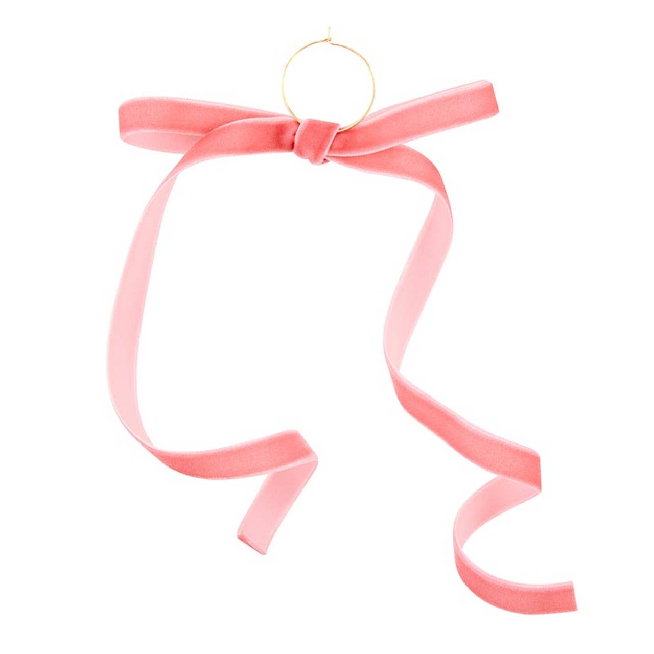 Velvet Bow Wine Charms - Blush - Set of 6