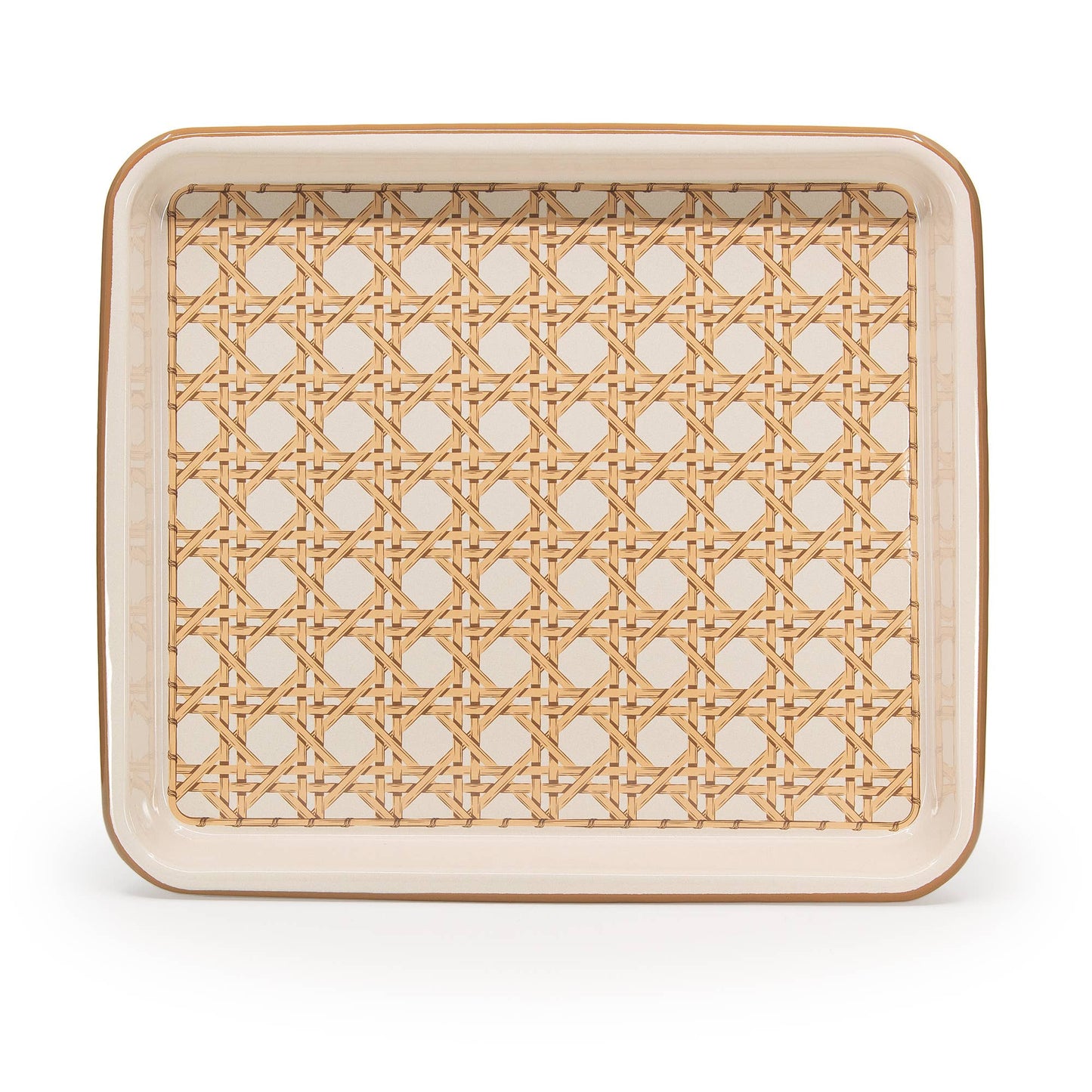 Domino x CCH Wicker Enamelware Medium Rectangle Tray