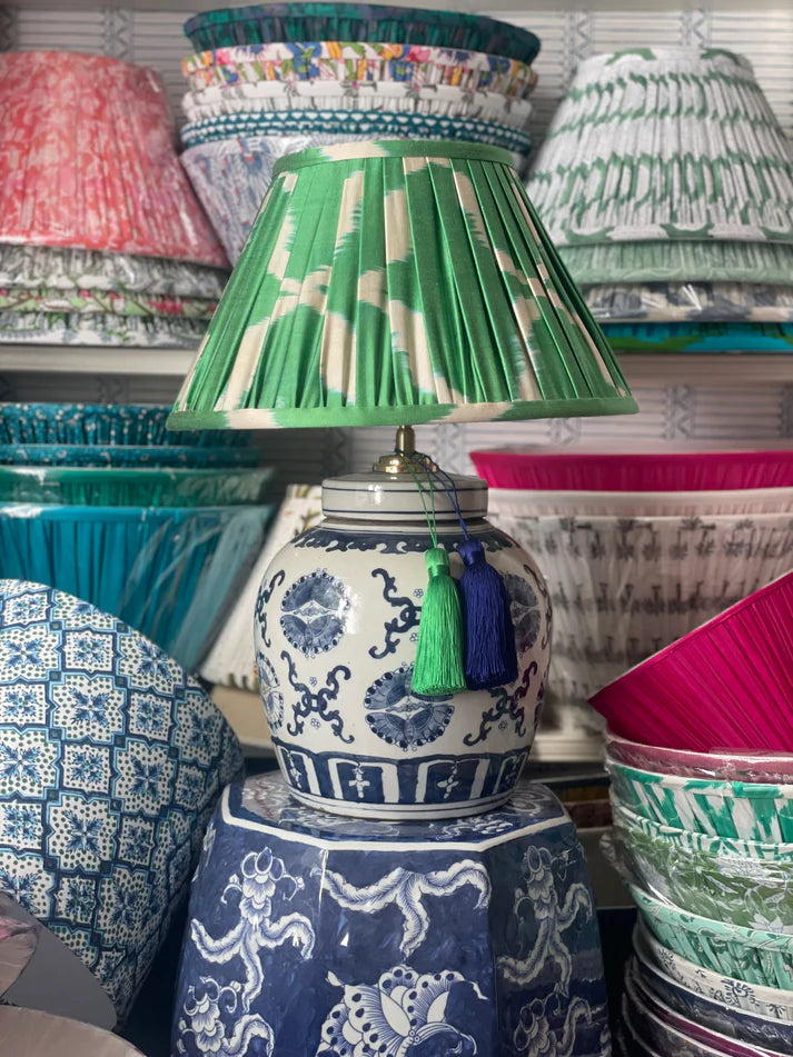 Shamrock Silk Ikat Lamp Shade