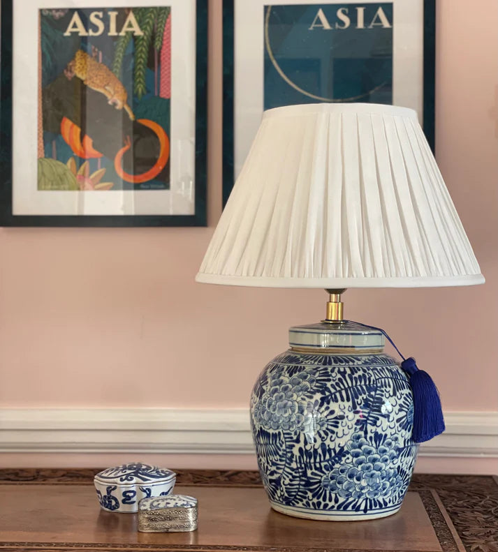 White Silk Lamp Shade