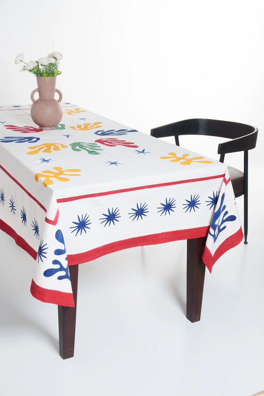 Celestial Matisse Blockprint Tablecloth - Inner Child