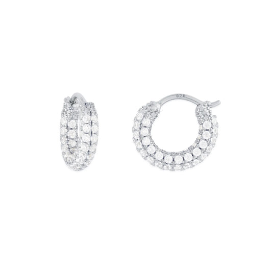 Geni CZ Huggies Silver