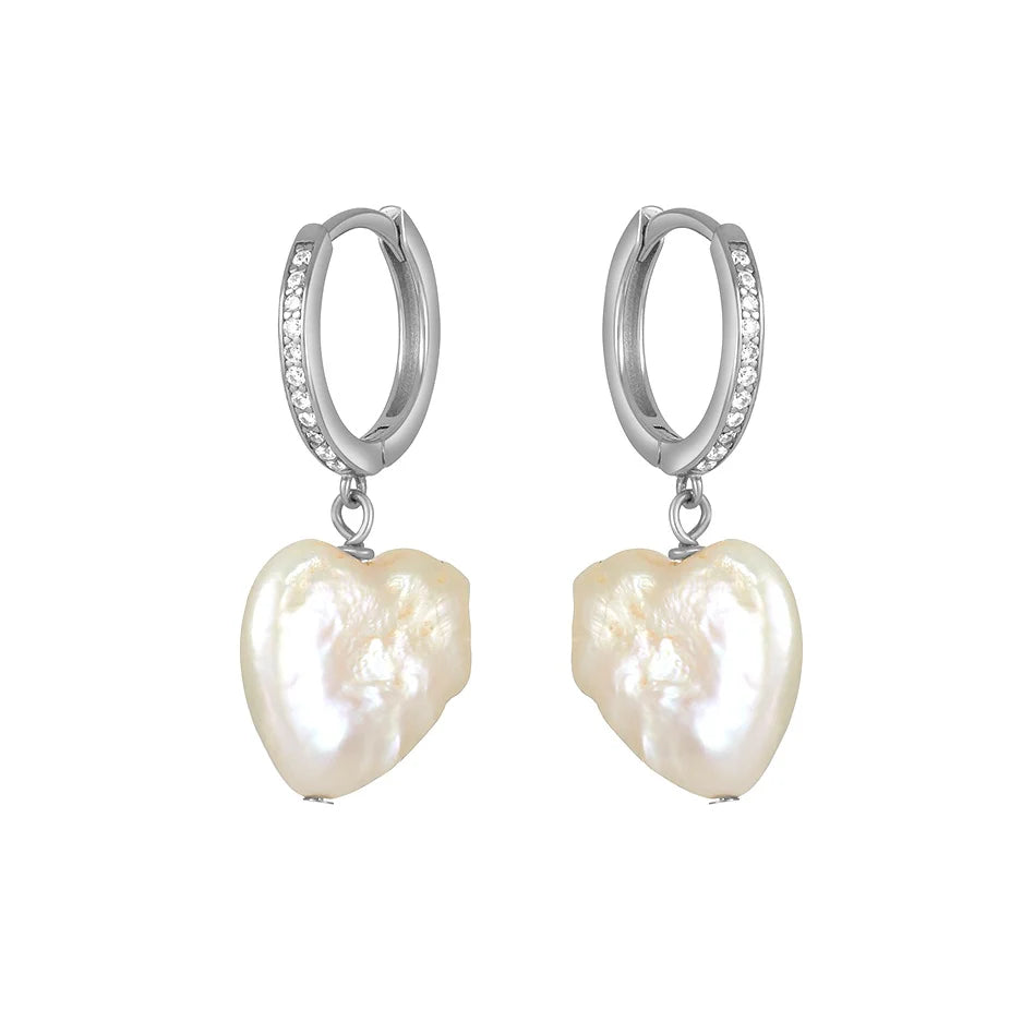 noa huggies silver earrings