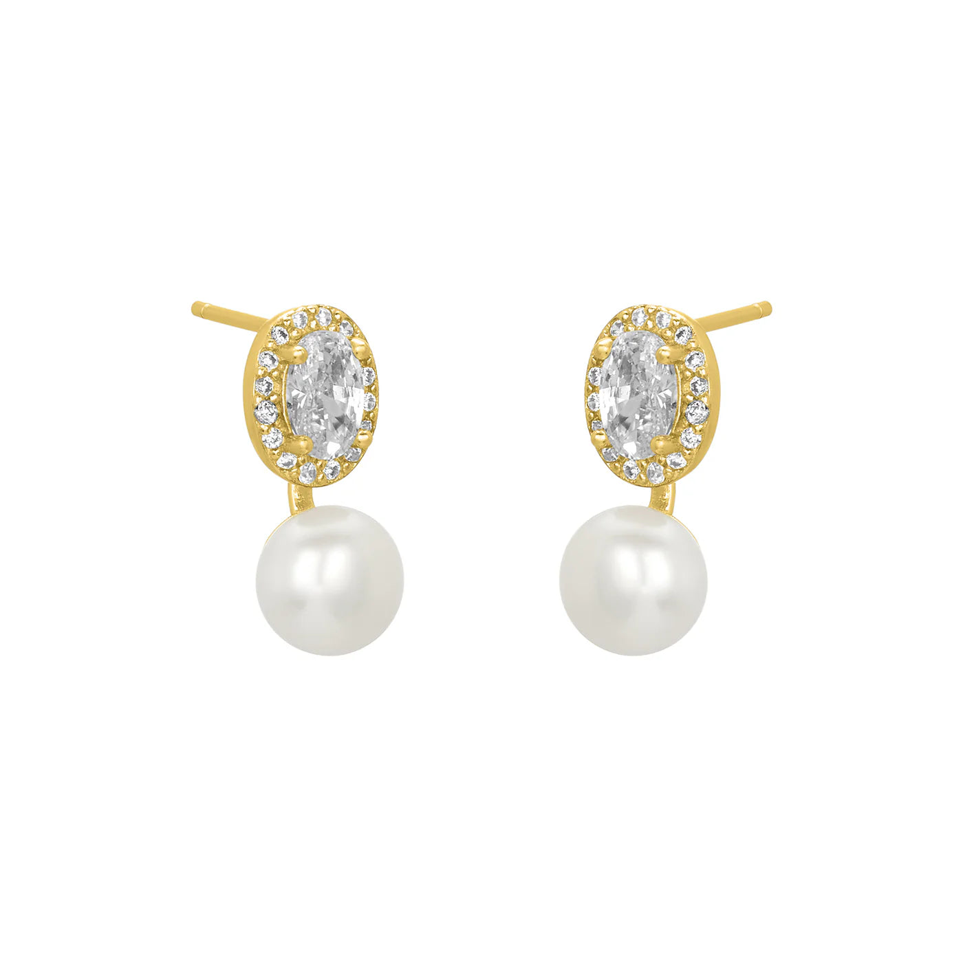 Portia Pearl Earrings Gold