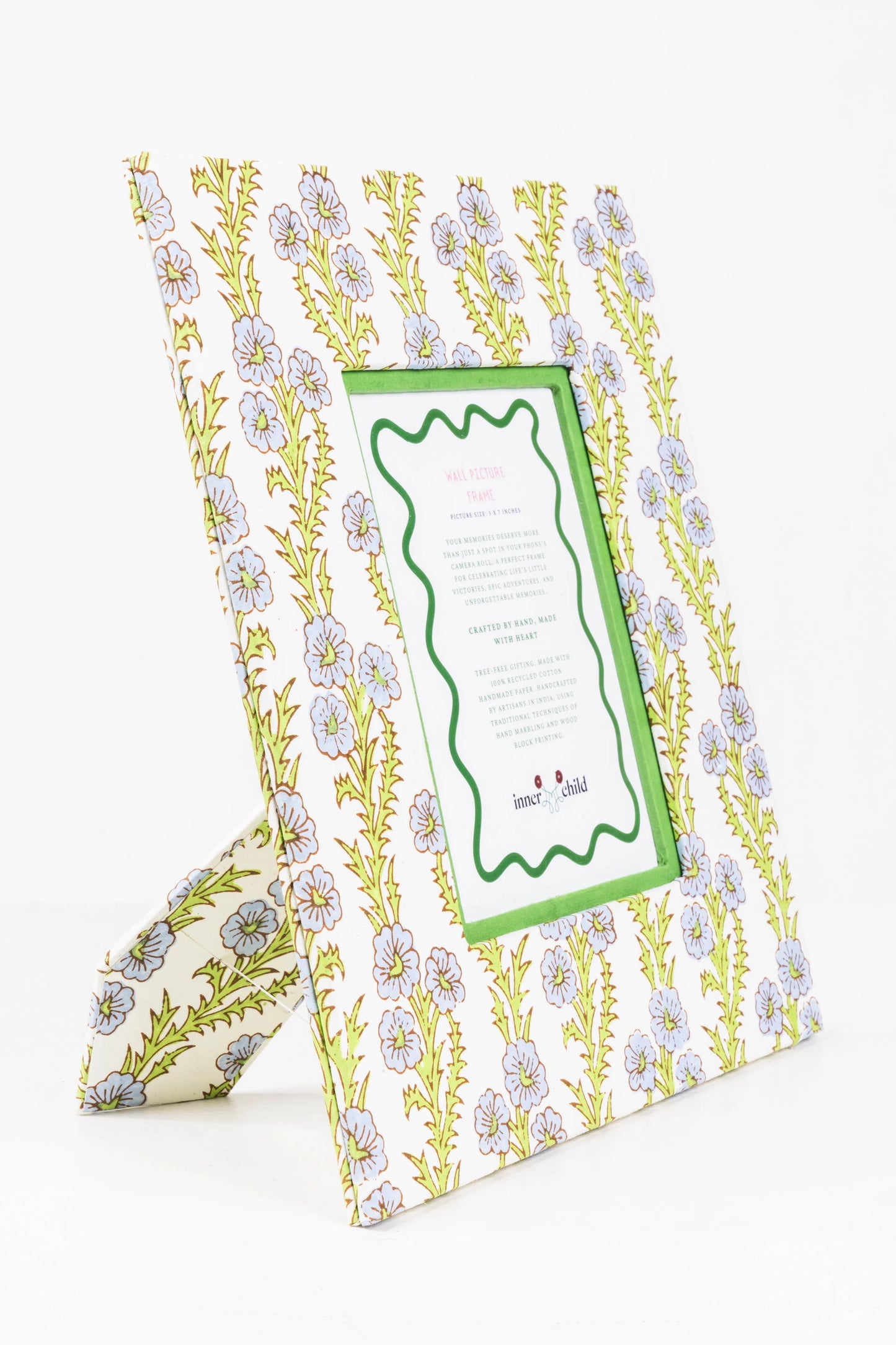 Large Wall Picture Frame in Forget Me Not Blue, 5x7 - Inner Child