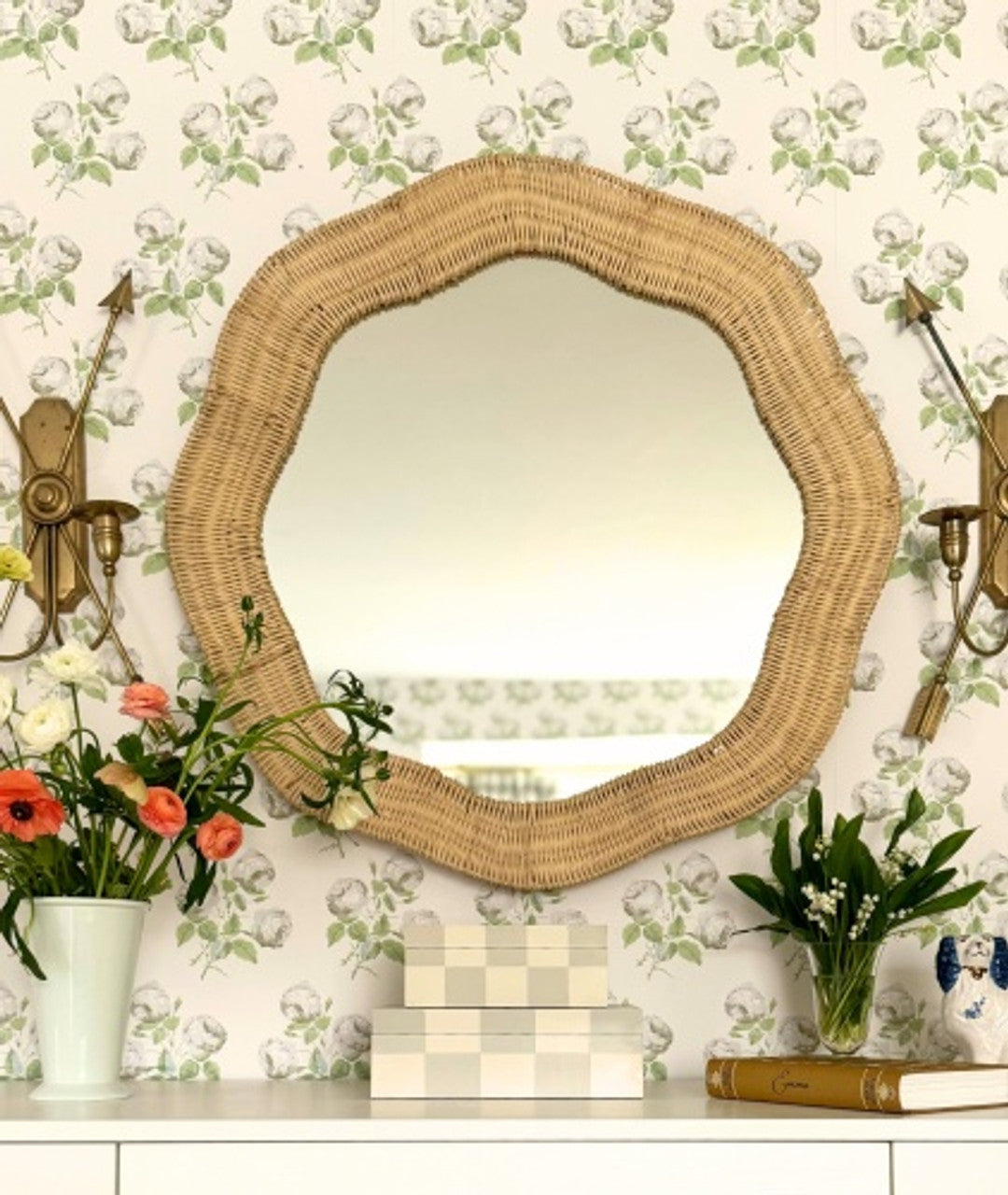 Cooper Classics & Erin Gates - Scalloped Linden Round Wall Mirror