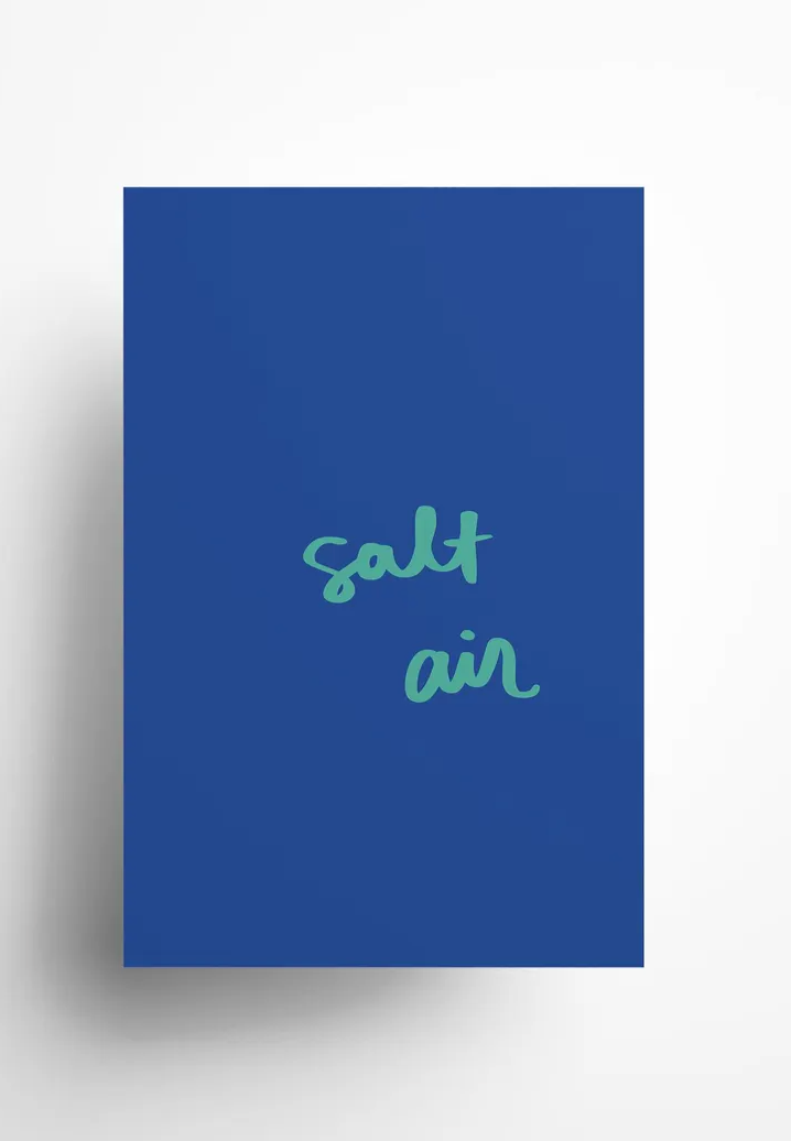 Hadhawk Design - Salt Air - 8.5 x 11 - Blue & Mint