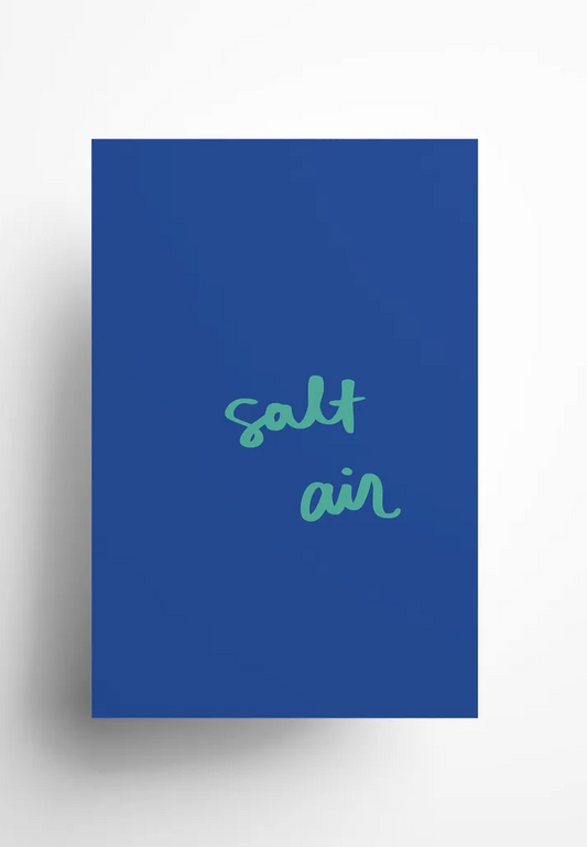 Hadhawk Design - Salt Air - 8.5 x 11 - Blue & Mint