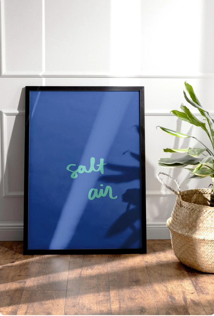 Hadhawk Design - Salt Air - 8.5 x 11 - Blue & Mint