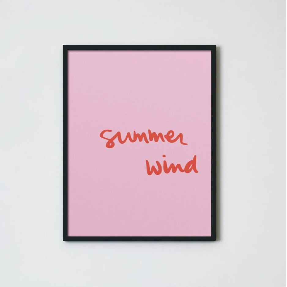 Hadhawk Design - Summer Wind - 8.5 x 11 - Pink & Red