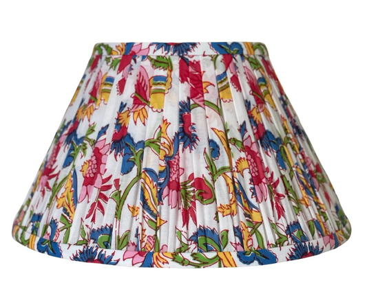 Bottlebrush Block-Printed Lamp Shade - The Ginger Jar Lamp Co.