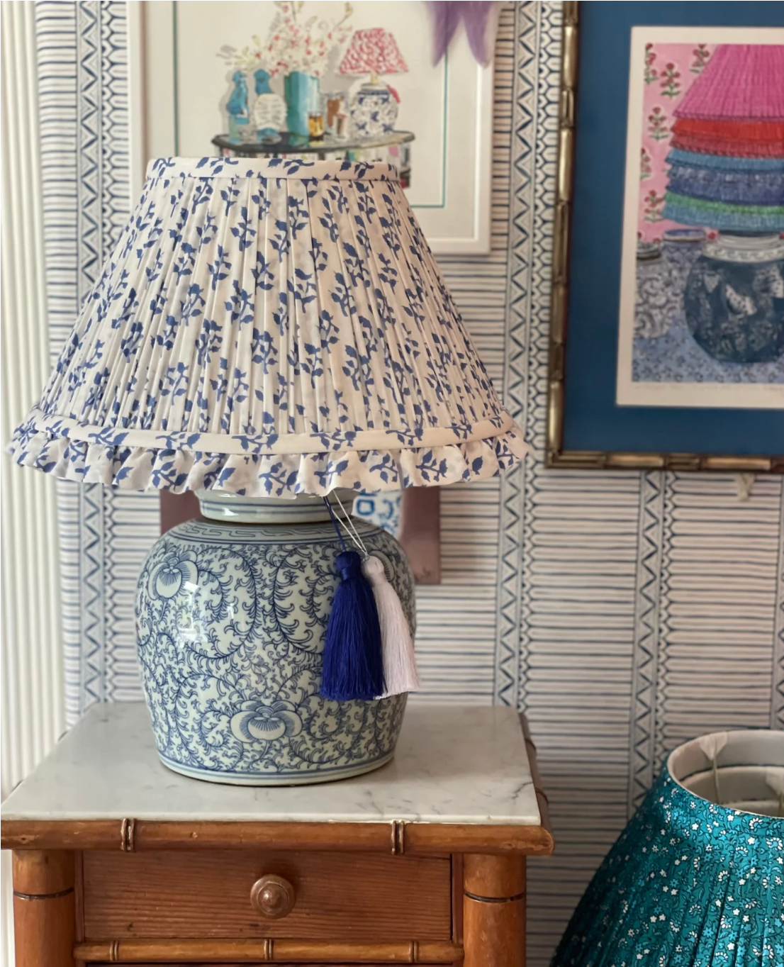 Gardenia Frill Lamp Shade - The Ginger Jar Lamp Co.