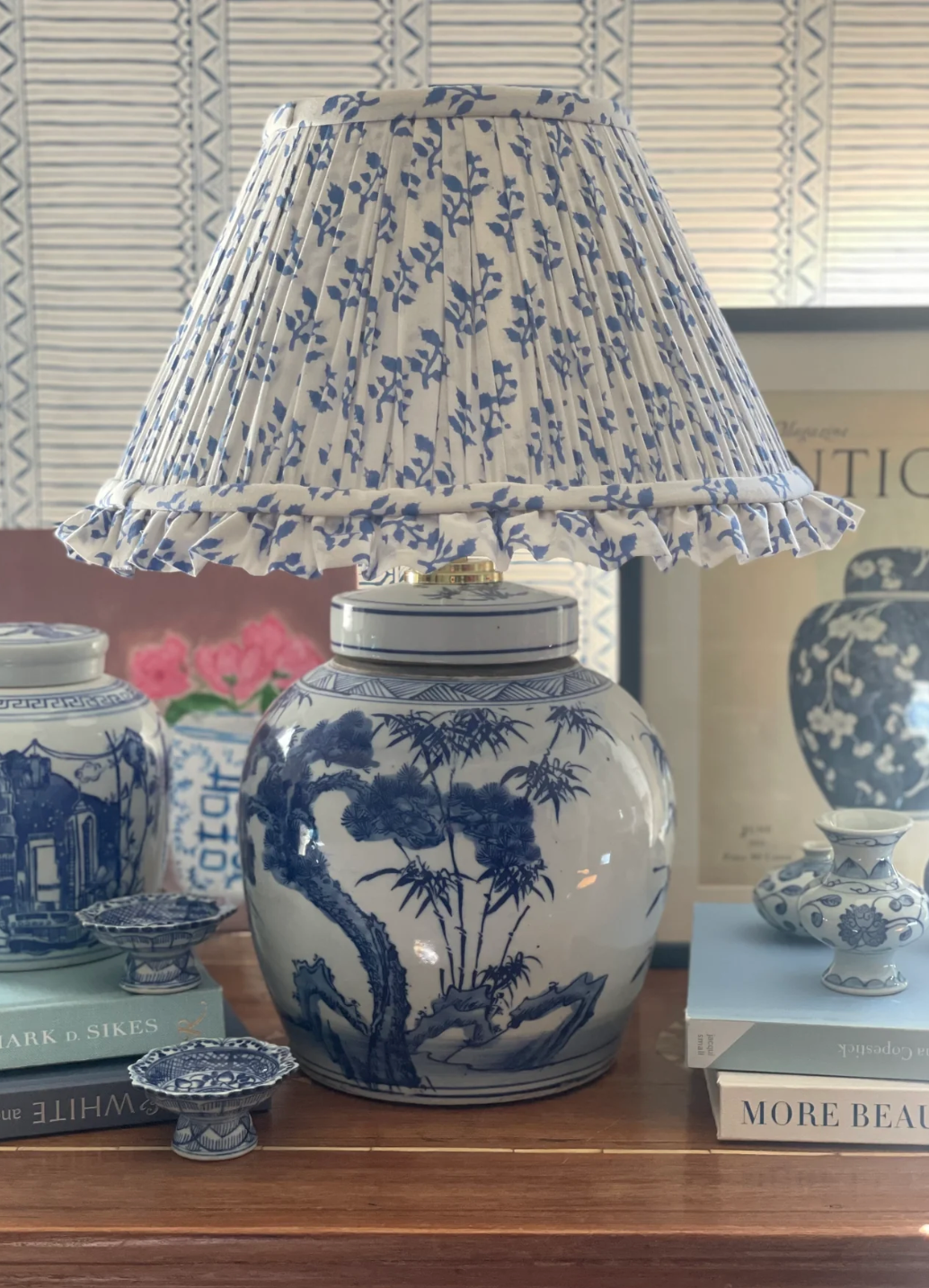 Gardenia Frill Lamp Shade - The Ginger Jar Lamp Co.