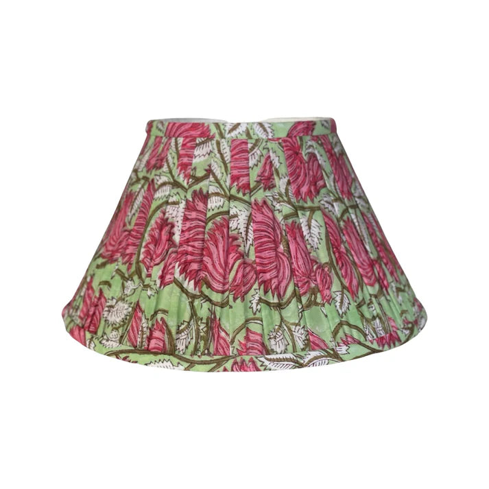 Lychee Block-Printed Lamp Shade - Regular