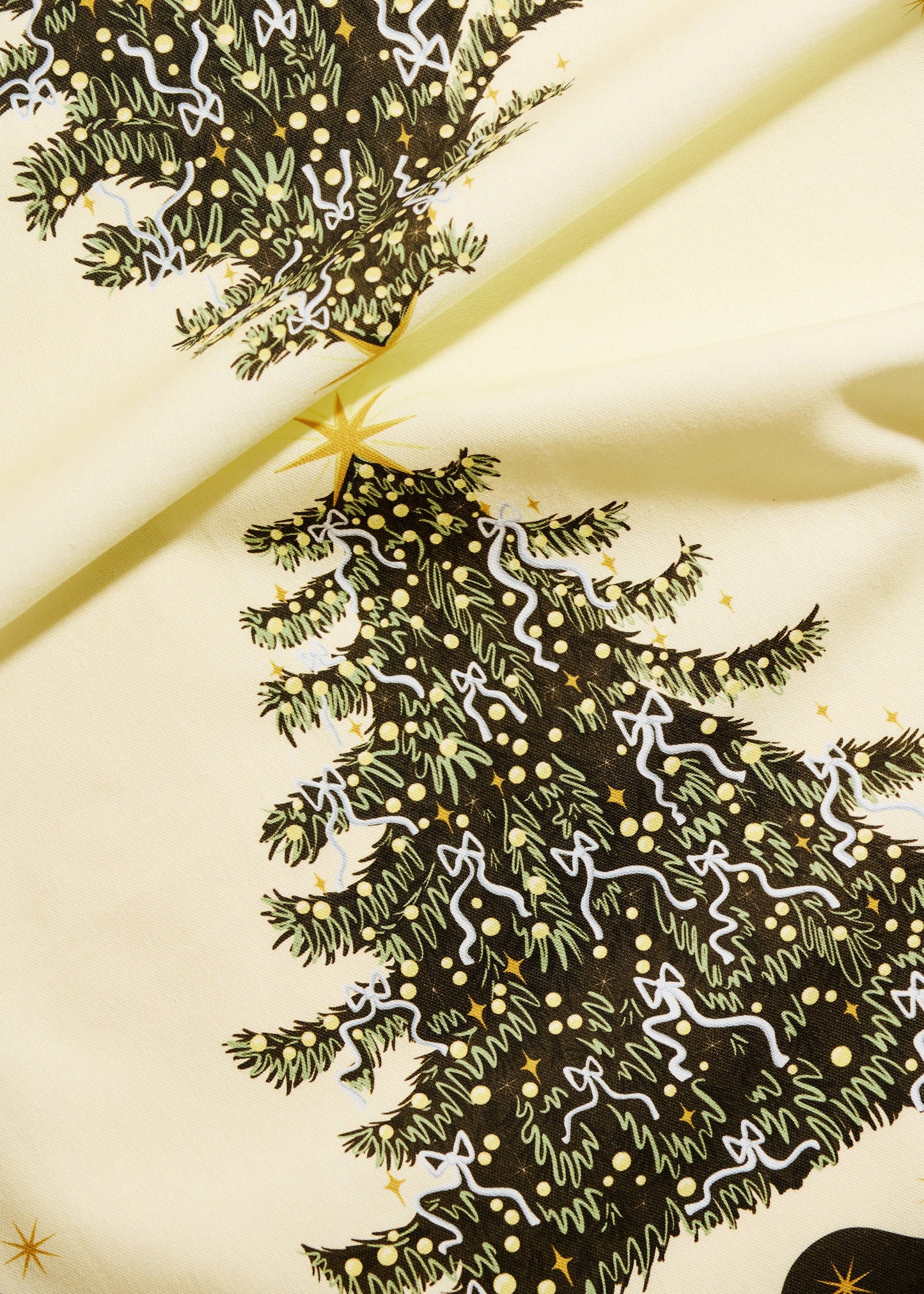 Christmas Tree With Bows Tea Towel