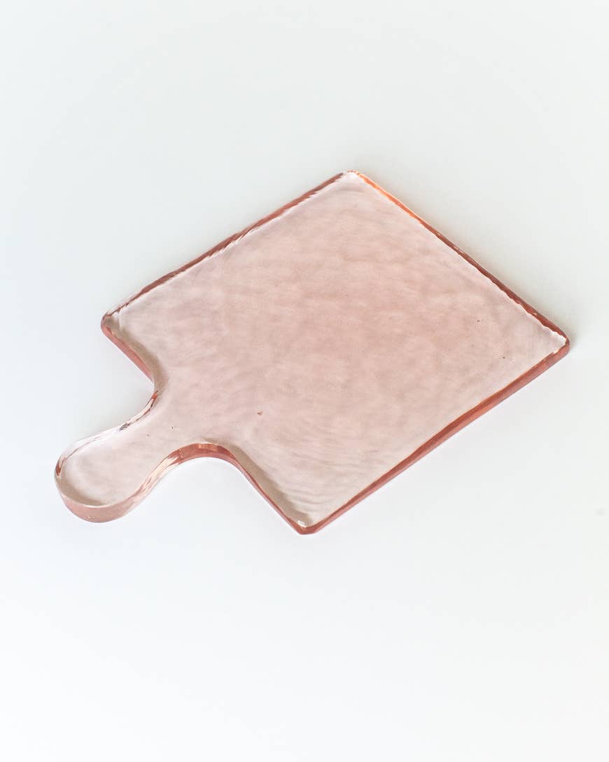Handblown Hammered Glass Serving Tray
