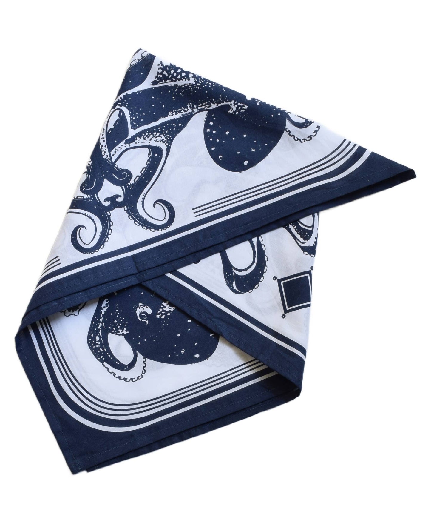Octopus Bandana - 100% Cotton - Nautical Print - Hanky Ascot