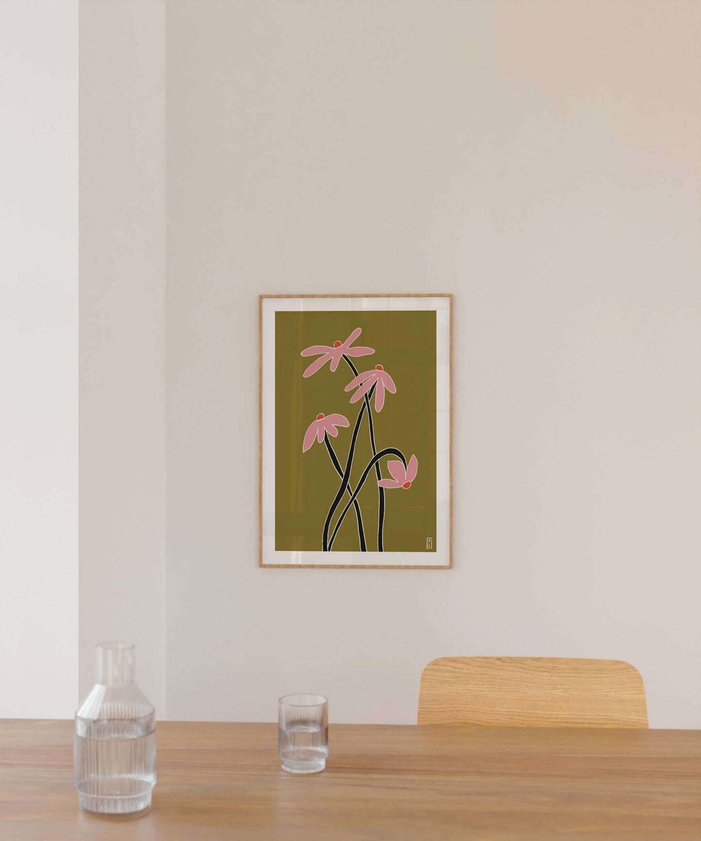 "Pink Daisies" Giclée Fine Art Print