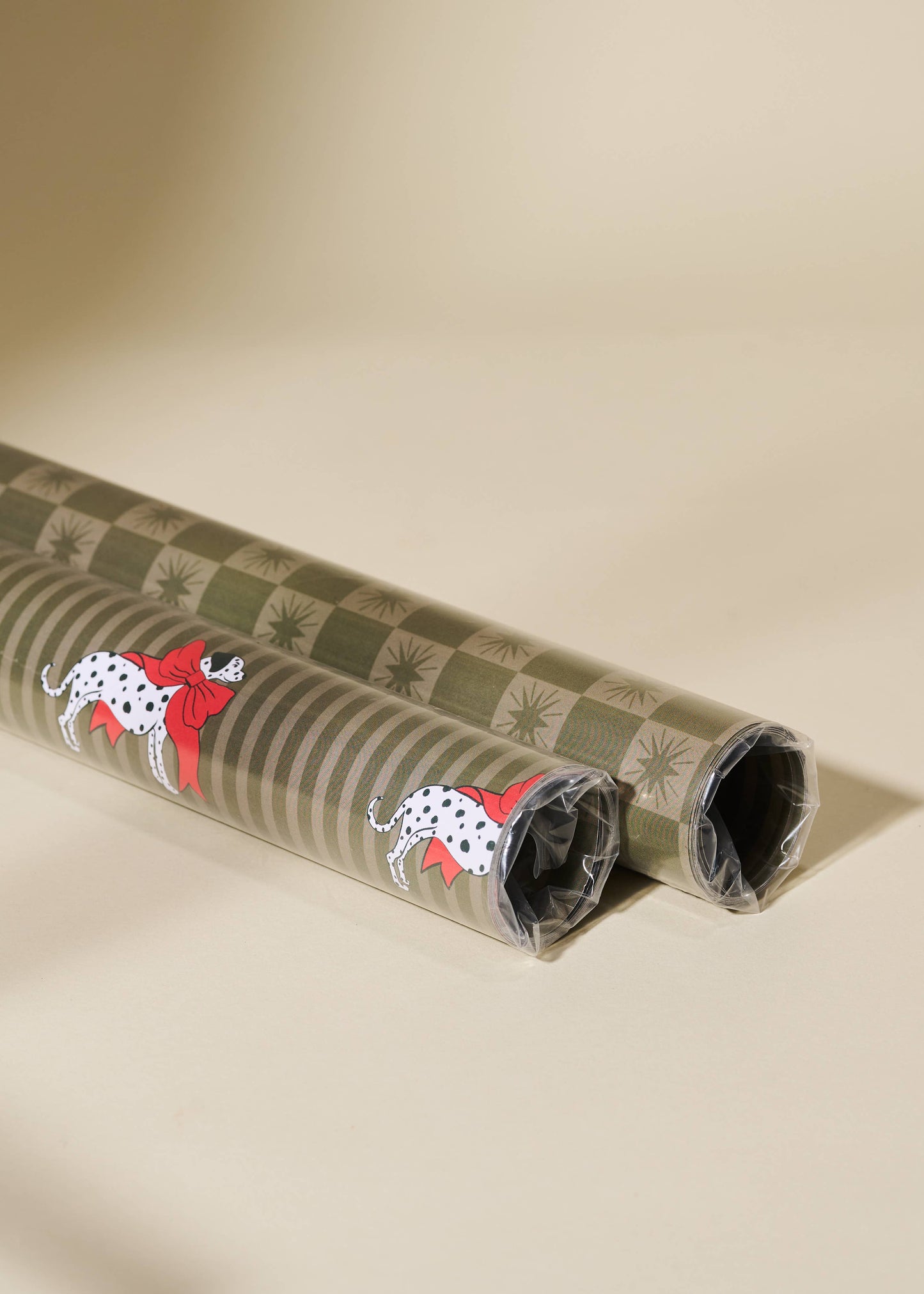 Dalmatian and Star Checked Double Sided Gift Wrap | 3 Sheets