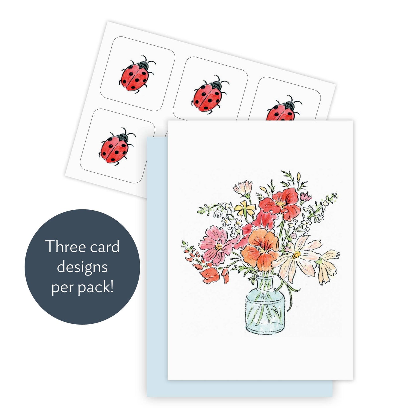 Summer Blooms – Mini Note Cards 