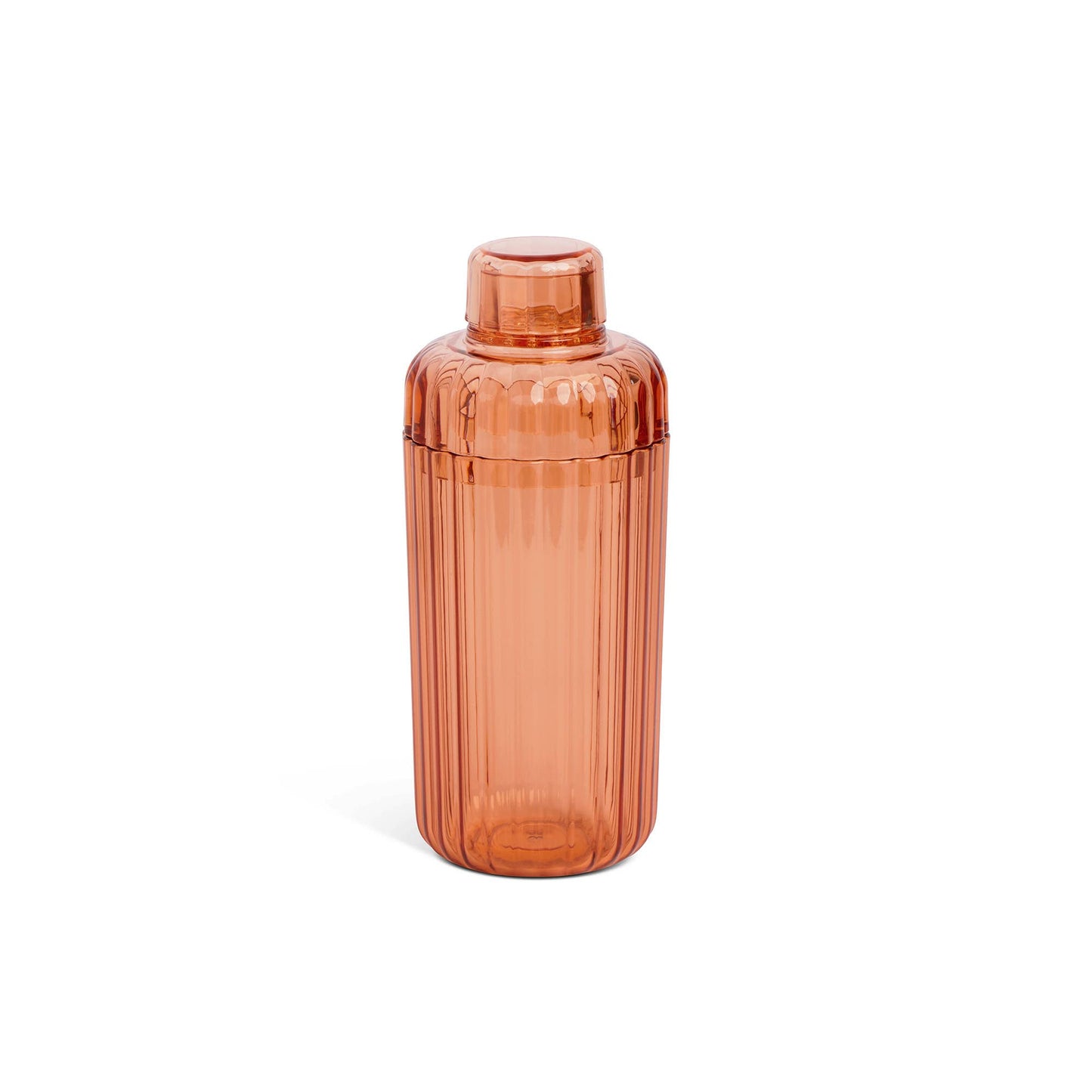 Plastic 20oz Ribbed Shaker - Peach
