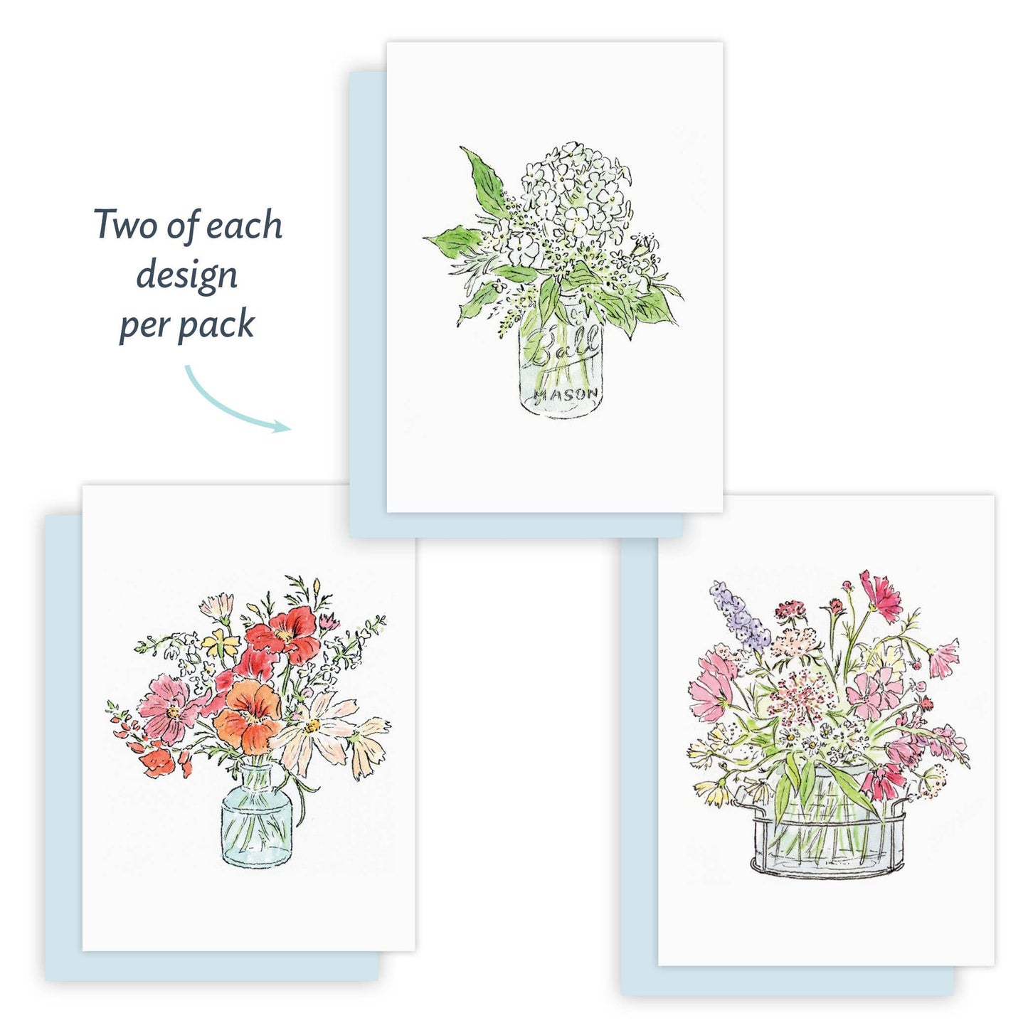 Summer Blooms – Mini Note Cards 