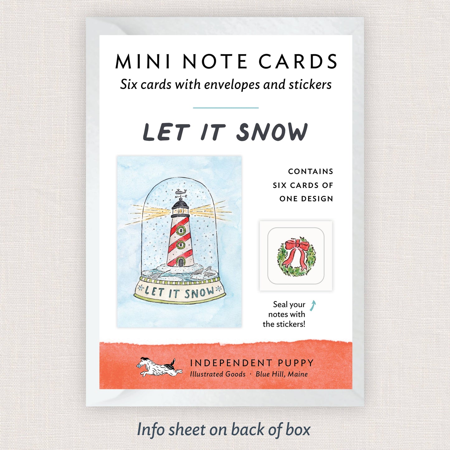 Let It Snow Mini Note Cards, Set of 6 | 2.5 x 3.5" 