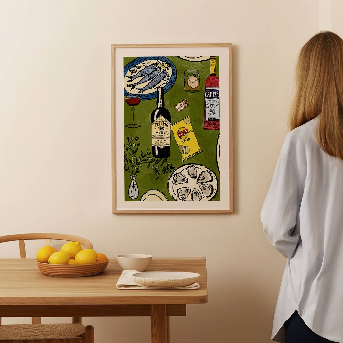 "Chips and Whiskey", Giclée Fine Art Print