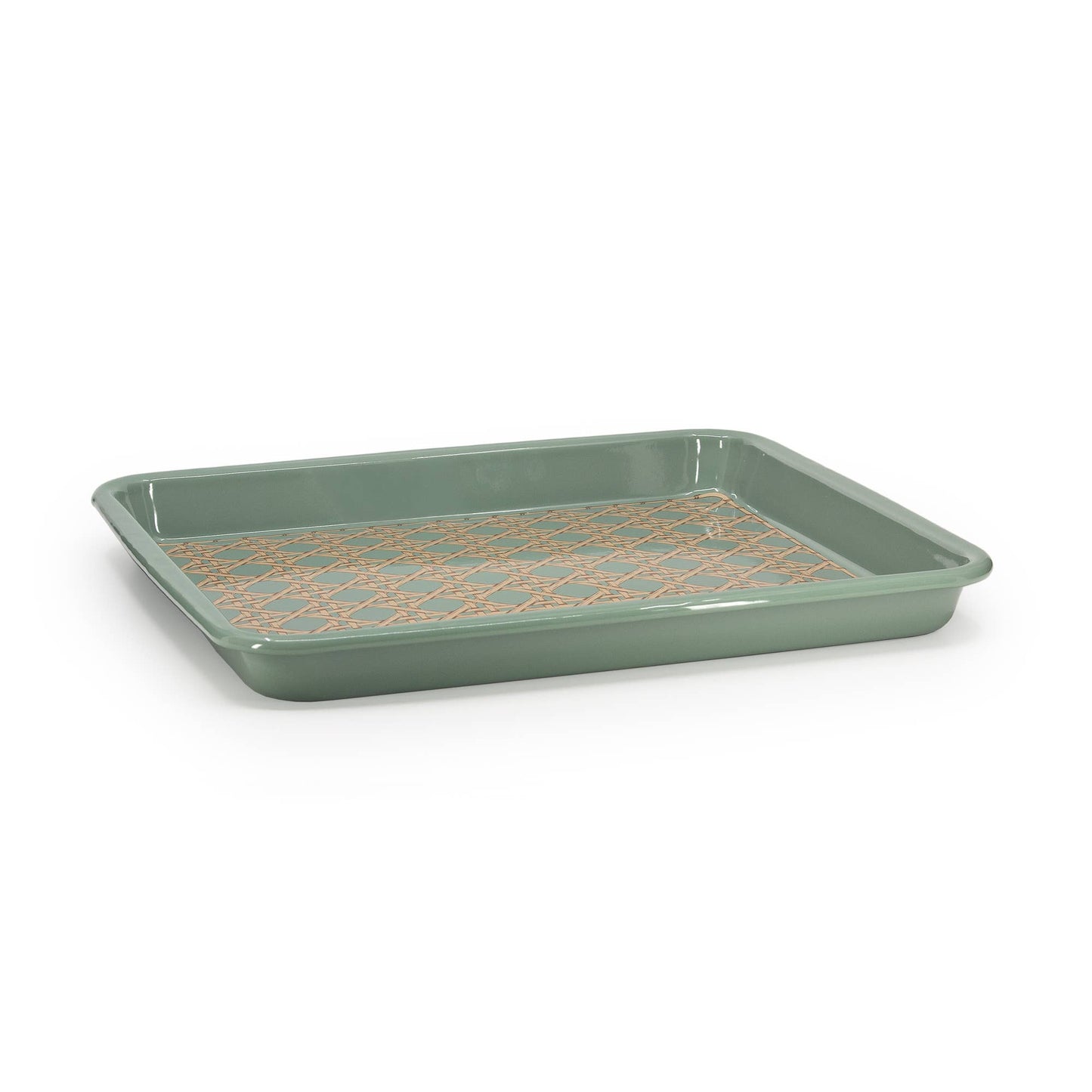 Domino x CCH Wicker Enamelware Medium Rectangle Tray