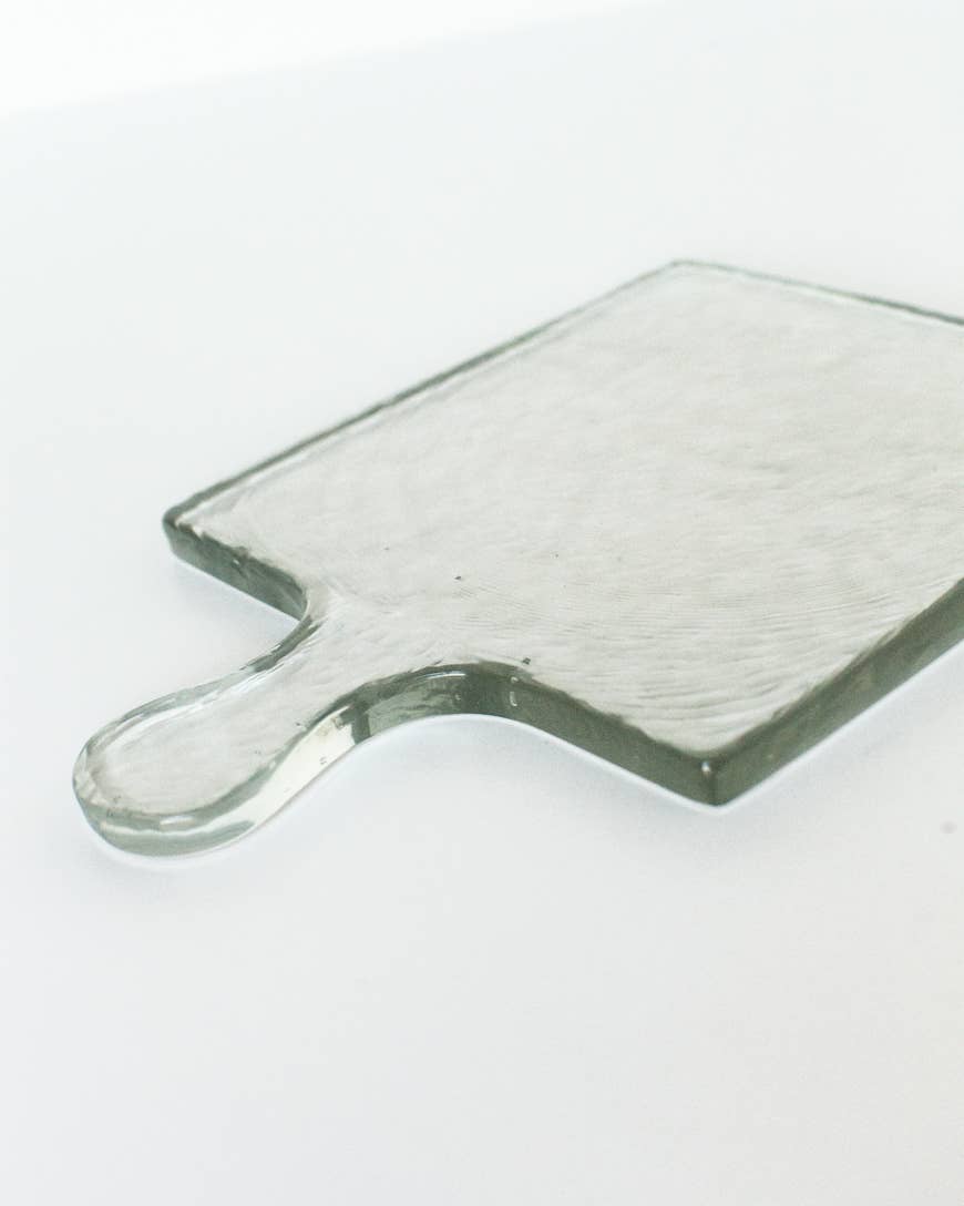 Handblown Hammered Glass Serving Tray