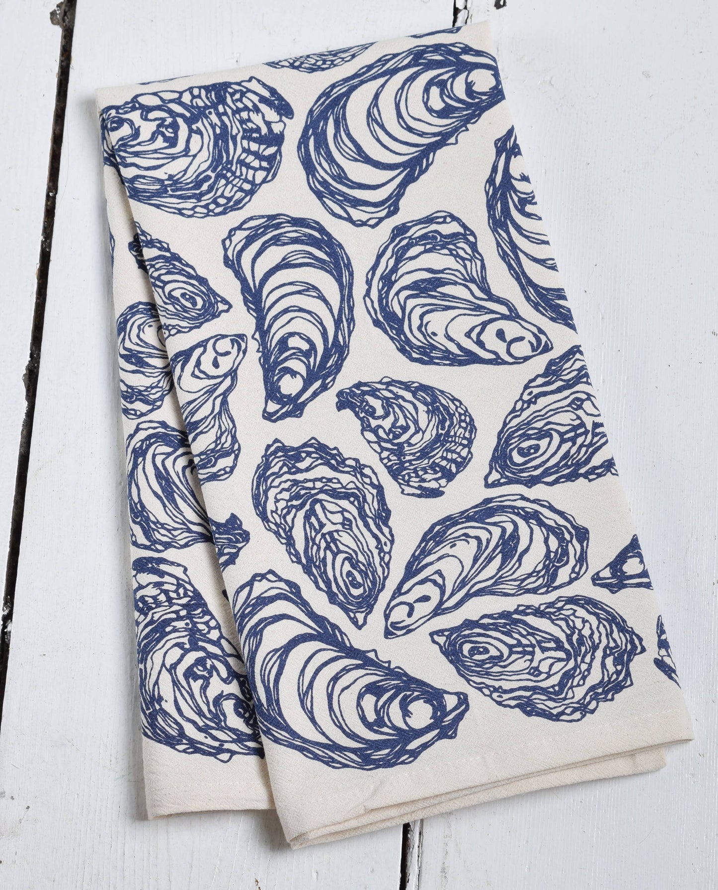 Oyster Tea Towel - Organic Cotton - Oversized 30 x 30