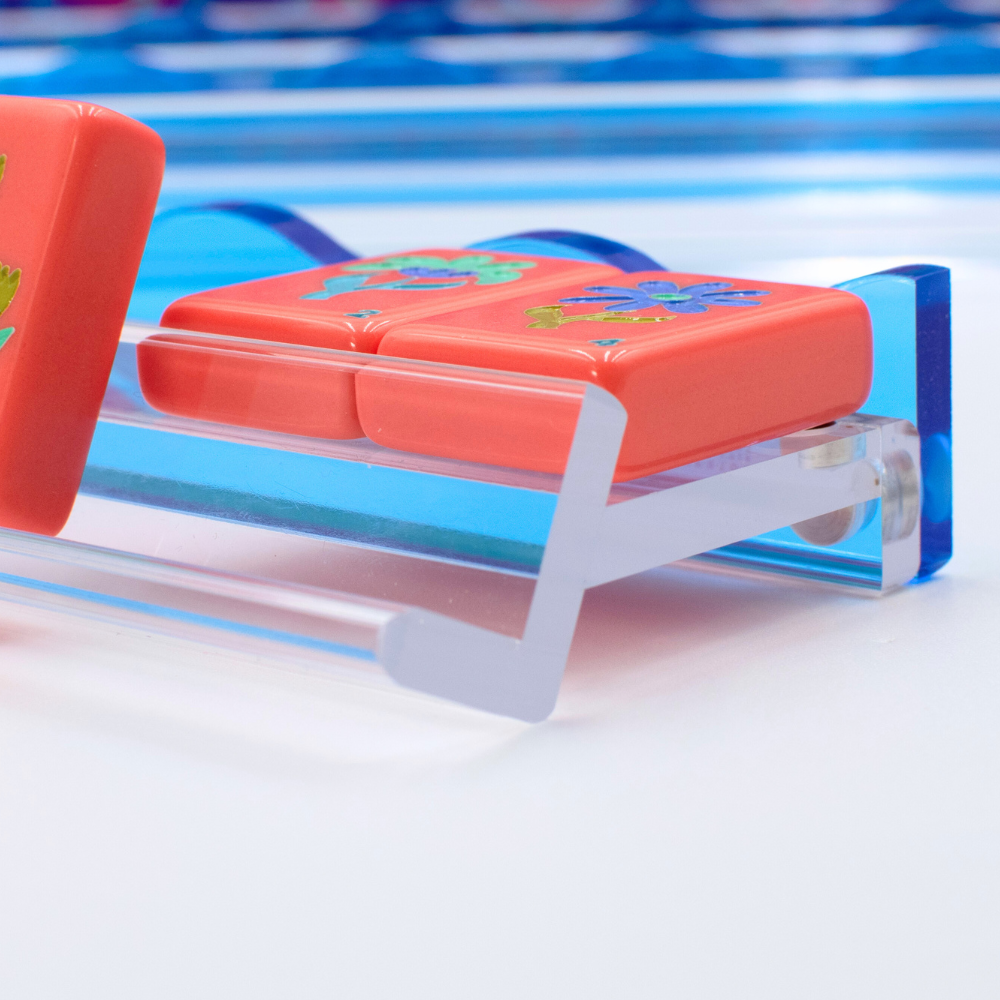 Wavy Acrylic Mahjong Racks | Many Colors | Magnetic Pushers
