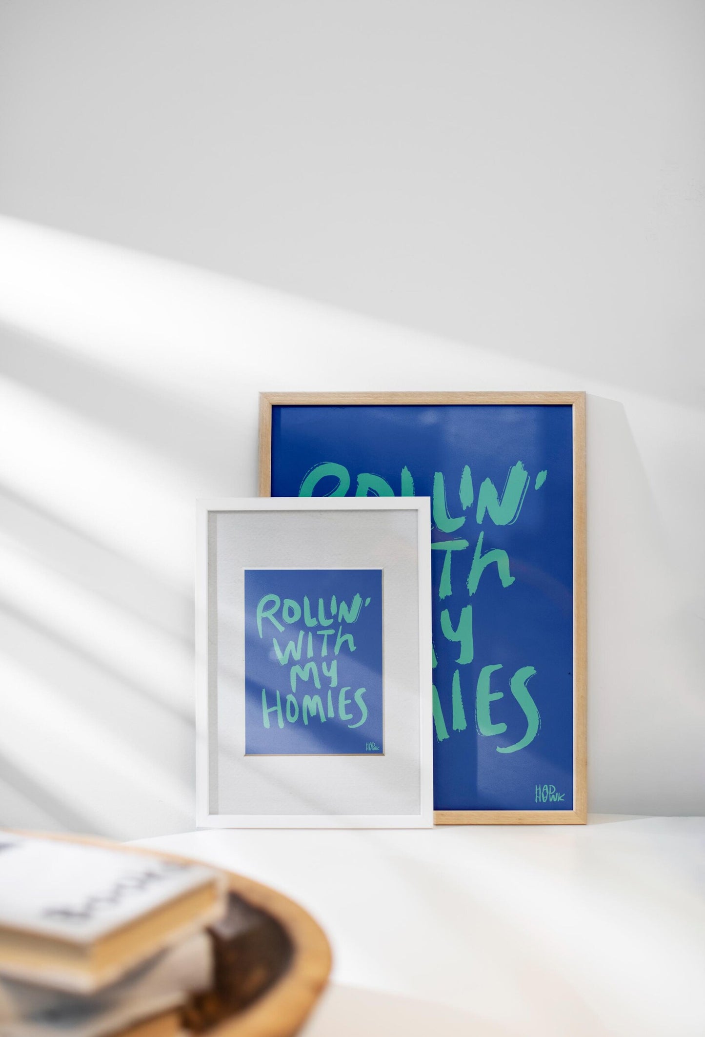 Hadhawk Design - Rollin with my Homies- 8.5 x 11 - Blue