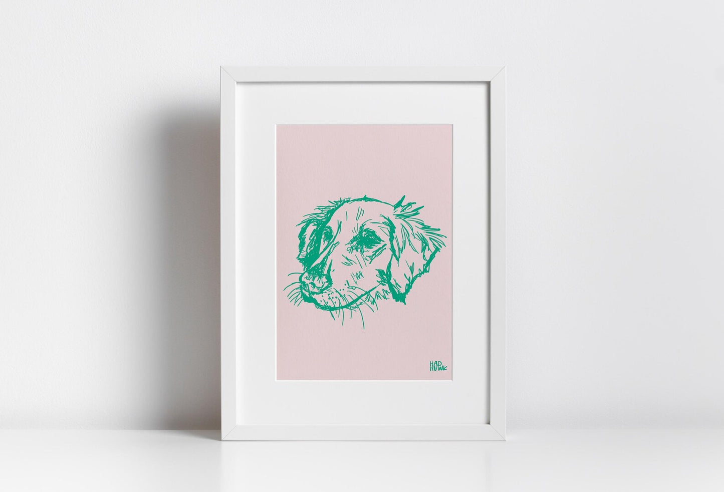 Hadhawk Design Art Print - 8.5 x 11 - Nice Dog