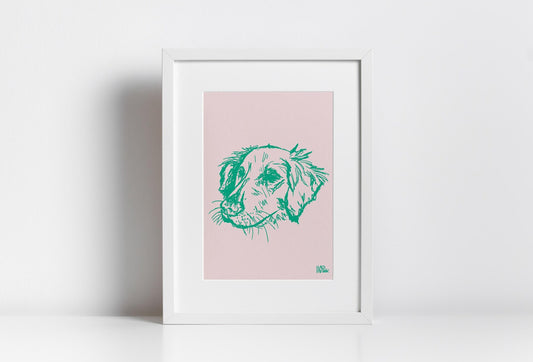 Hadhawk Design Art Print - 8.5 x 11 - Nice Dog