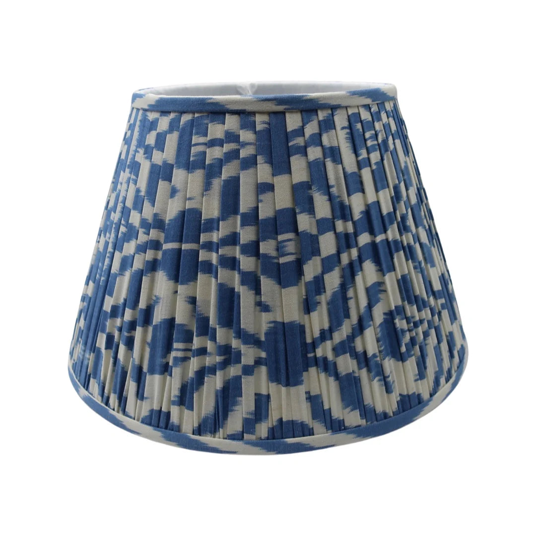 Cobalt XL Silk Ikat Lamp Shade